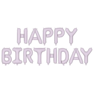 1 Ballon - Schriftzug - Happy Birthday - Lila