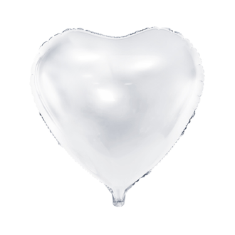 1 Ballon - Herz - Weiß