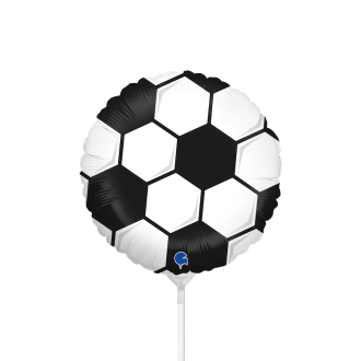 10 Miniballoons Airfilled - Soccer Ball White (Unverpackt)