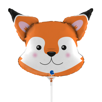 10 Miniballoons Airfilled - Fox Head (Unverpackt)