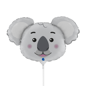 10 Miniballoons Airfilled - Koala Head (Unverpackt)