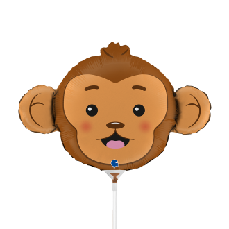 10 Miniballoons Airfilled - Monkey Head (Unverpackt)