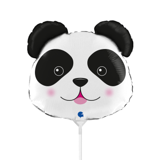 10 Miniballoons Airfilled - Panda Head (Unverpackt)