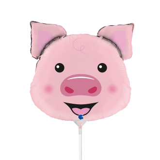 10 Miniballoons Airfilled - Pig Head (Unverpackt)