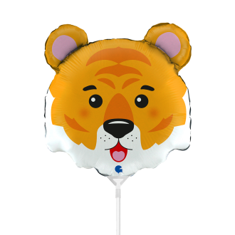 10 Miniballoons Airfilled - Tiger Head (Unverpackt)