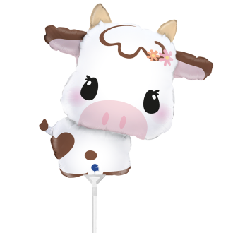 10 Miniballoons Airfilled - Cute Cow (Unverpackt)
