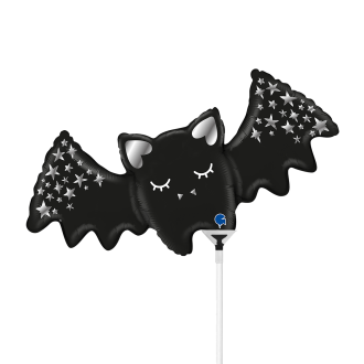 10 Miniballoons Airfilled - Sparkling Bat (Unverpackt)