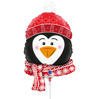 10 Miniballoons Airfilled - Sweet Penguin Head (Unverpackt)