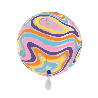 1 Balloon 4D - Globe - Groovy Marble