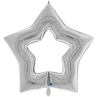 1 Balloon XXL - Linky Star - Silver