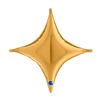 1 Balloon - Deco-Concave Cross - Gold