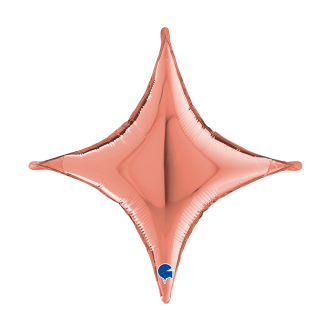 1 Balloon - Deco-Concave Cross - Rose Gold