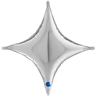 1 Balloon XXL - Deco-Concave Cross - Silver