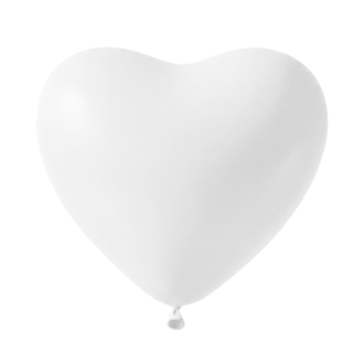 50 Herzballons - Ø30 cm - White