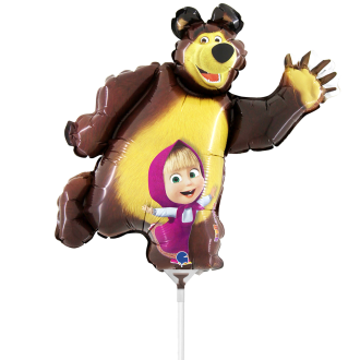 10 Miniballoons Airfilled - Masha and The Bear (Unverpackt)