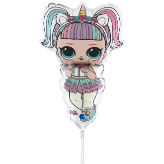10 Miniballoons Airfilled - LOL Surprise - Unicorn (Unverpackt)