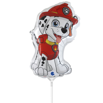 10 Miniballoons Airfilled - Paw Patrol - Marshall (Unverpackt)