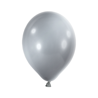 10 Luftballons - Ø 30cm - Metallic - Silber