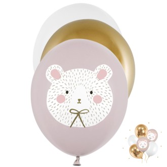 6 Motivballons - Ø 30cm - Bear