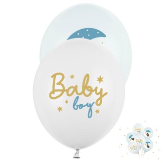 6 Motivballons - Ø 30 cm - Baby boy