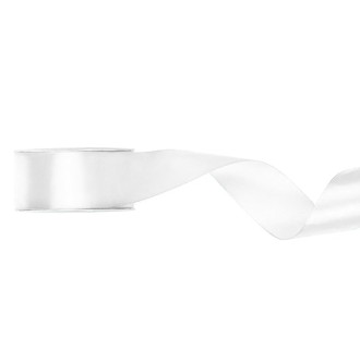 1 Ballonband - Satin - 25mm - Weiß