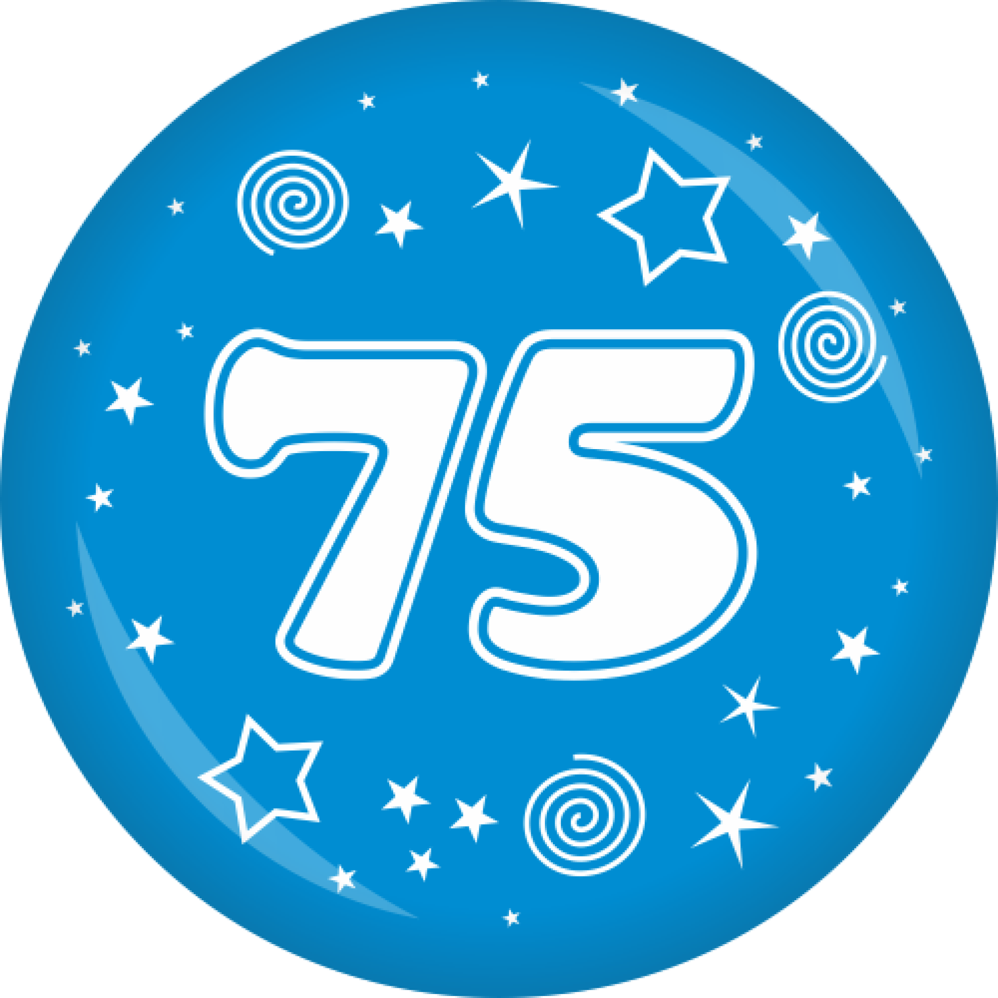 Button Zahl - 75 Ø 50 mm