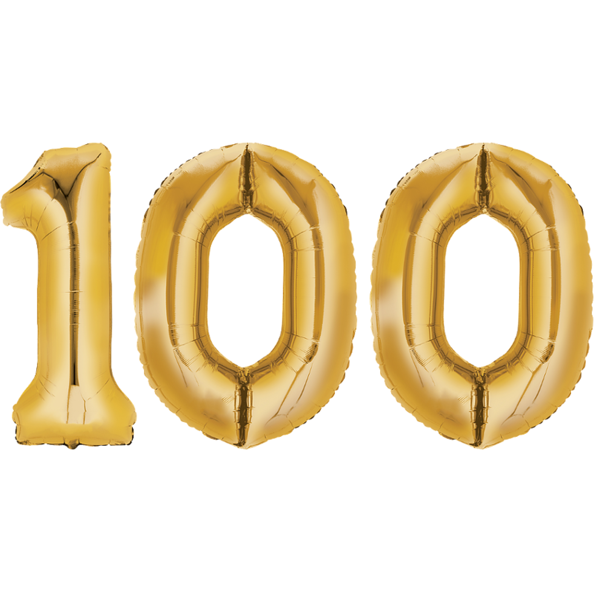 Ballonpost XXL Zahl - 100 - Gold