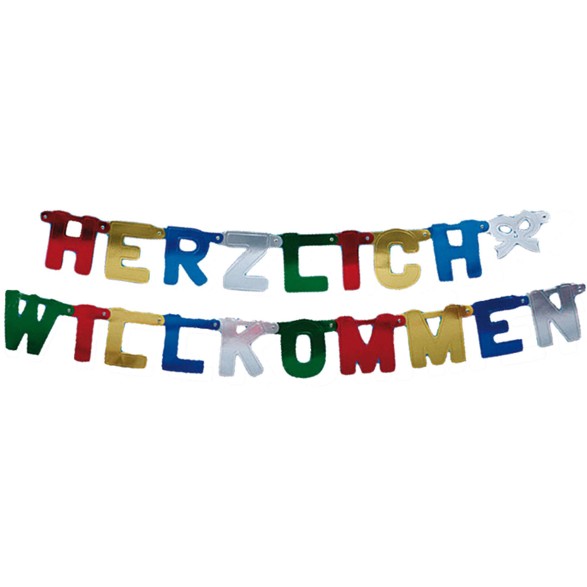 Buchstaben Girlande Herzlich Willkommen Bunt 2 5 M