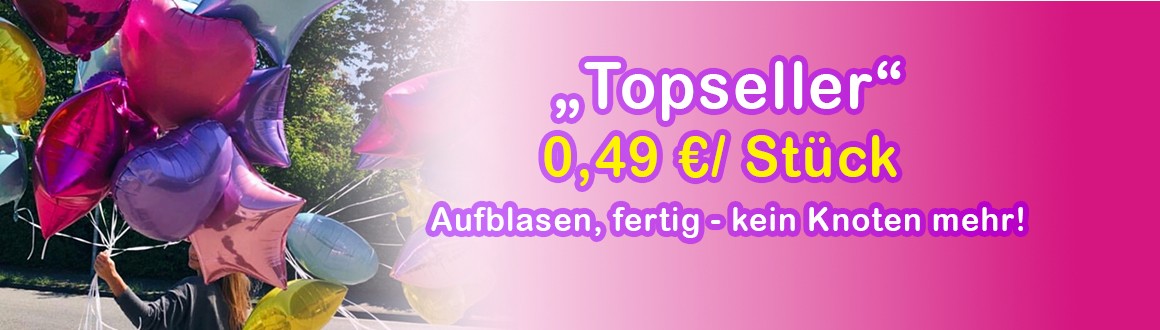 Topseller - Folienballon (Rund, Herz, Stern) Topseller - Folienballon (Rund, Herz, Stern)